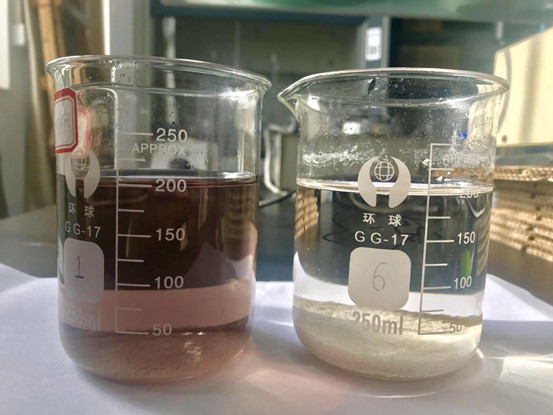 加药前后对比图 加药前后对比图